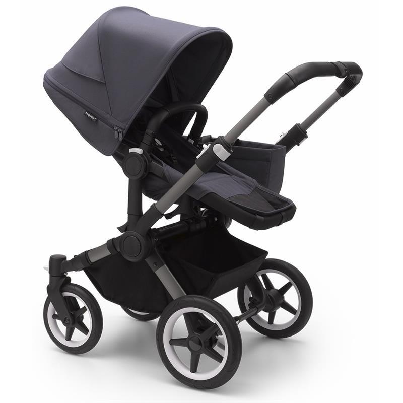 Bugaboo - Donkey 5 Mono Complete Single-to-Double Stroller, Graphite /Stormy Blue
