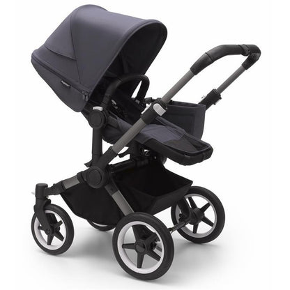 Bugaboo - Donkey 5 Mono Complete Single-to-Double Stroller, Graphite /Stormy Blue
