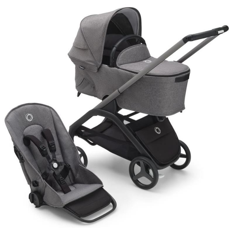 Bugaboo - Dragonfly Stroller and Bassinet Complete, Graphite/Grey Melange